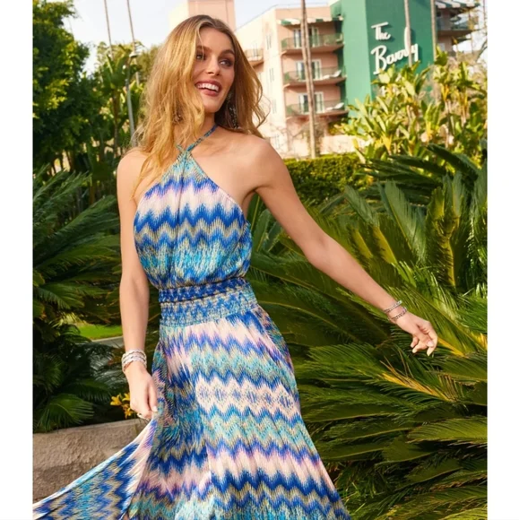 Ramy BrookNWTs Giana Halter Maxi Dress - Retro Chevron